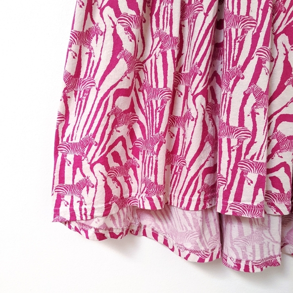 H&M sleeveless pink & white zebra print dress, medium - Picture 4 of 10
